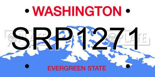 SRP1271 Washington License Plate
