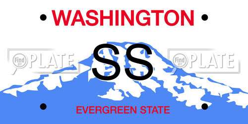 SS Washington License Plate