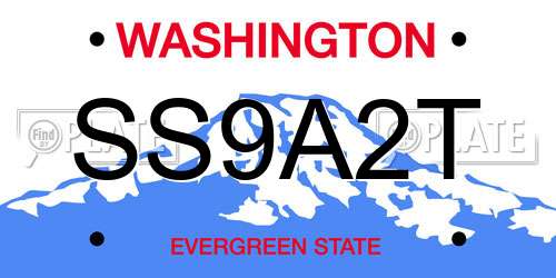 SS9A2T Washington License Plate