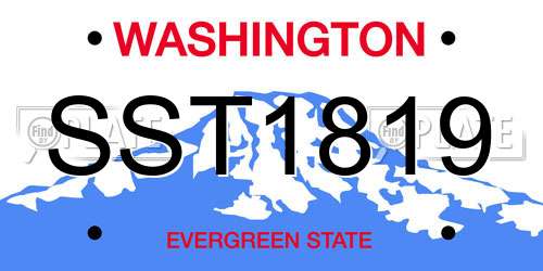SST1819 Washington License Plate