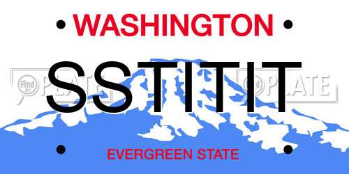SSTITIT Washington License Plate
