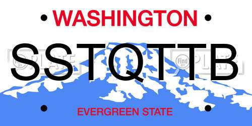 SSTQTTB Washington License Plate
