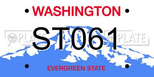 ST061 Washington License Plate