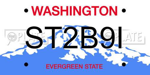 ST2B9I Washington License Plate