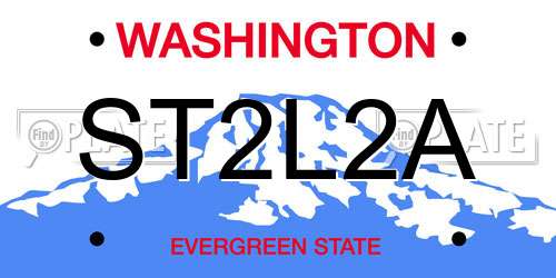 ST2L2A Washington License Plate