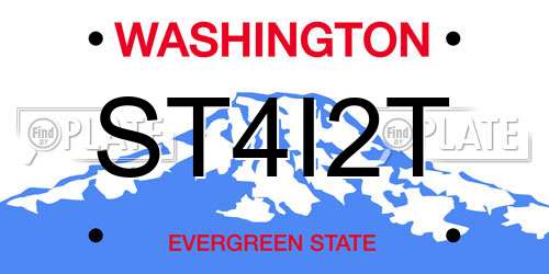 ST4I2T Washington License Plate
