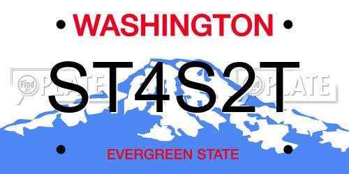 ST4S2T Washington License Plate