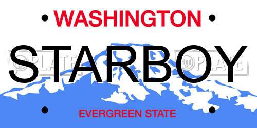 STARBOY Washington License Plate
