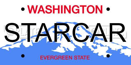STARCAR Washington License Plate