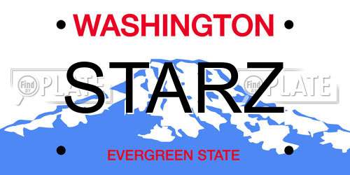 STARZ Washington License Plate