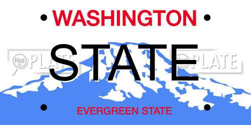 STATE Washington License Plate
