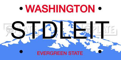 STDLEIT Washington License Plate