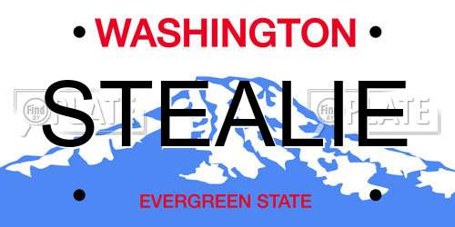 STEALIE Washington License Plate