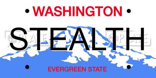 STEALTH Washington License Plate
