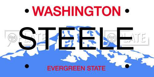 STEELE Washington License Plate
