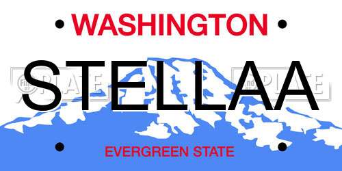 STELLAA Washington License Plate