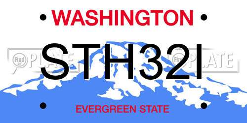 STH32I Washington License Plate
