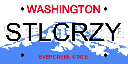 STLCRZY Washington License Plate