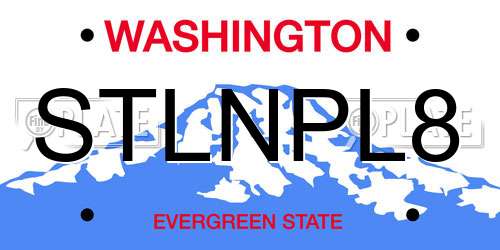 STLNPL8 Washington License Plate
