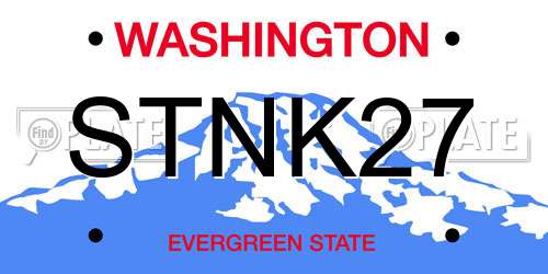 STNK27 Washington License Plate