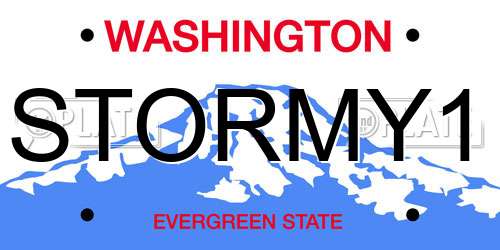 STORMY1 Washington License Plate