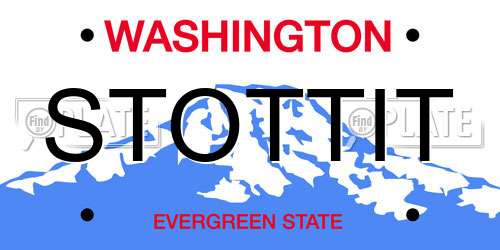 STOTTIT Washington License Plate