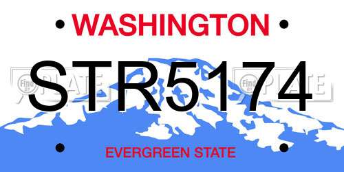 STR5174 Washington License Plate