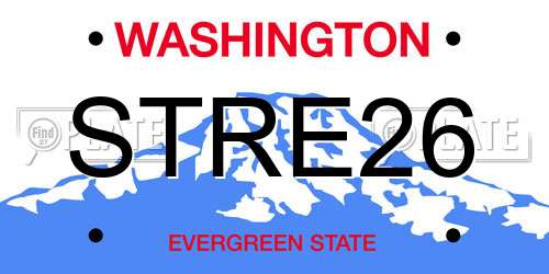 STRE26 Washington License Plate