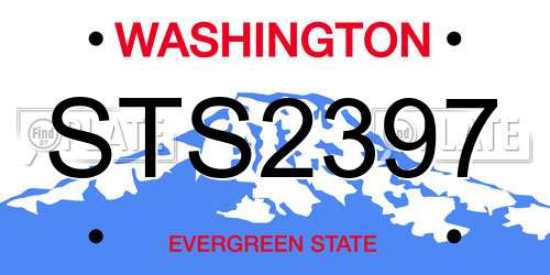 STS2397 Washington License Plate