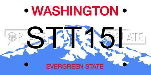 STT15I Washington License Plate