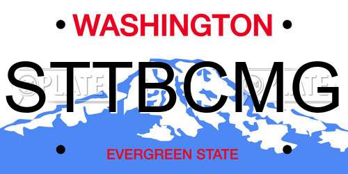 STTBCMG Washington License Plate