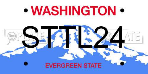 STTL24 Washington License Plate