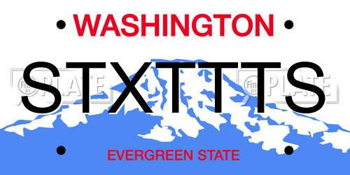 STXTTTS Washington License Plate
