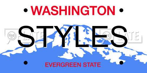 STYLES Washington License Plate