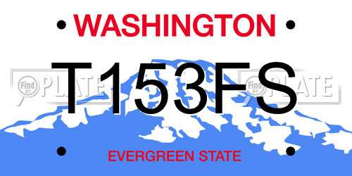 T153FS Washington License Plate