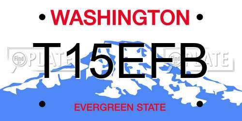 T15EFB Washington License Plate