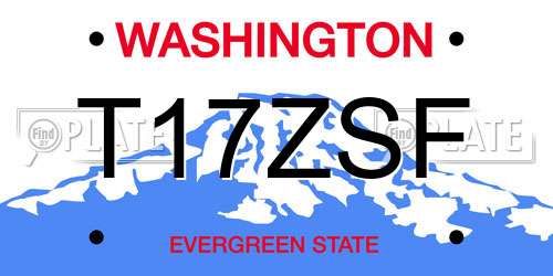 T17ZSF Washington License Plate