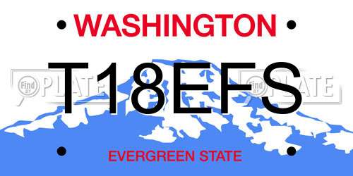 T18EFS Washington License Plate
