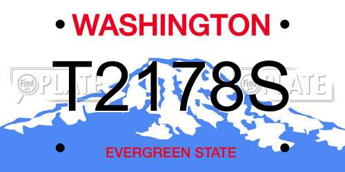 T2178S Washington License Plate