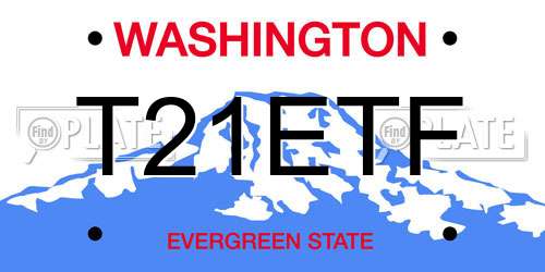 T21ETF Washington License Plate