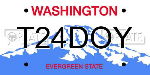T24DOY Washington License Plate