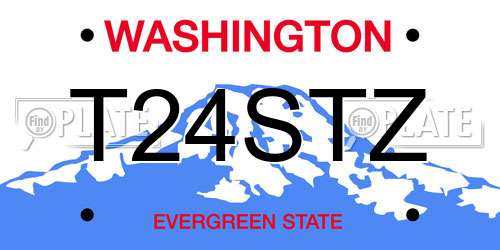 T24STZ Washington License Plate