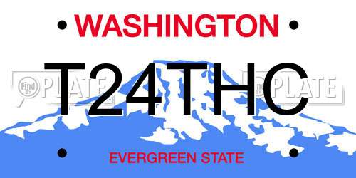 T24THC Washington License Plate