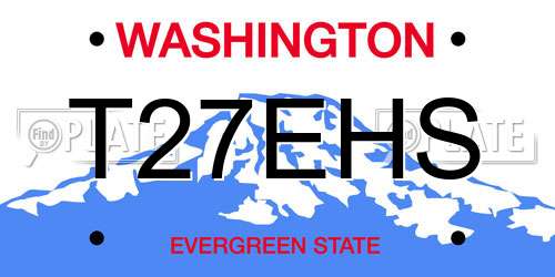 T27EHS Washington License Plate