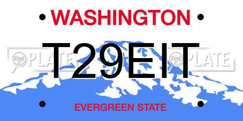 T29EIT Washington License Plate