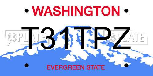 T31TPZ Washington License Plate