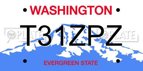 T31ZPZ Washington License Plate