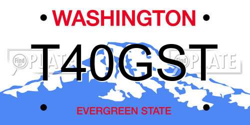 T40GST Washington License Plate