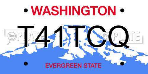 T41TCQ Washington License Plate