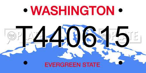 T440615 Washington License Plate